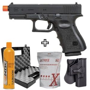 Pistola Airsoft Glock G19 GBB Blowback 6mm + Coldre