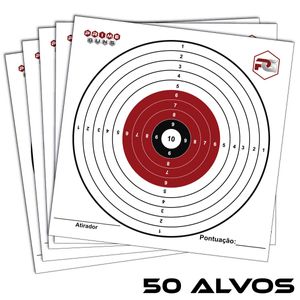 50 Alvos 14x14cm Olímpico Cartão Prime Guns Tiro Esportivo