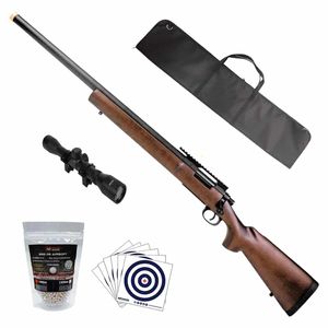 Rifle Sniper Airsoft Rossi M24 Storm Wood Spring 6mm + Luneta