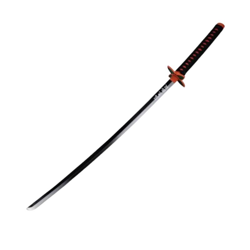 katana-apzs9341-detalhe-no-cabo-laranja-samurai-sem-corte-demon-slayer-kyojuro-rengoku