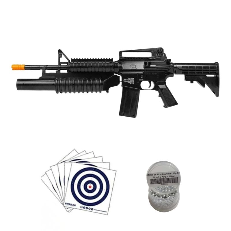 rifle-de-pressão-m4a1-mola-6mm-aluminio-kwc-kit