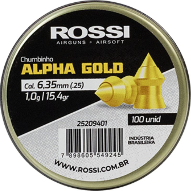chumbinho-rossi-pointed-alpha-gold-6.35mm-25-100un