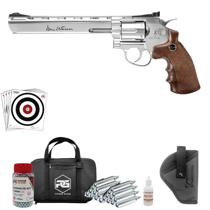 revolver-dan-wesson-8''-cromado-co2-4,5mm-metal-super-kit