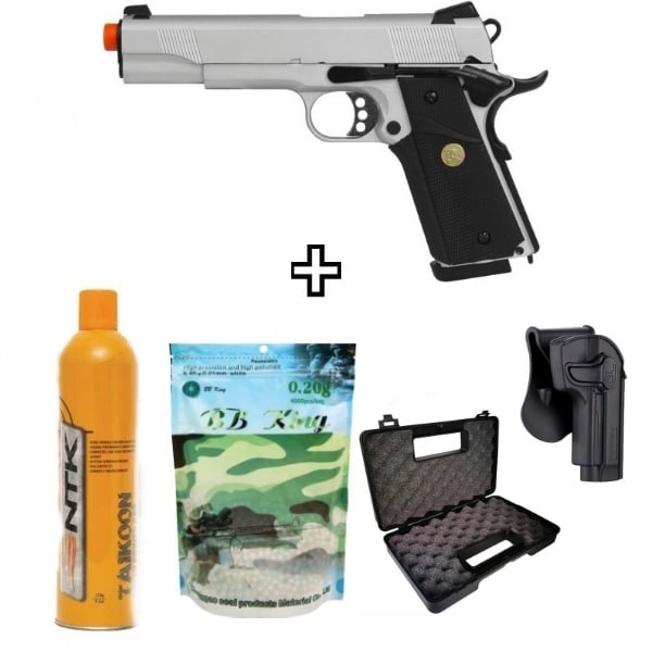 pistola-airsoft-1911-silver-double-bell-gbb-blowback-metal-kit-coldre