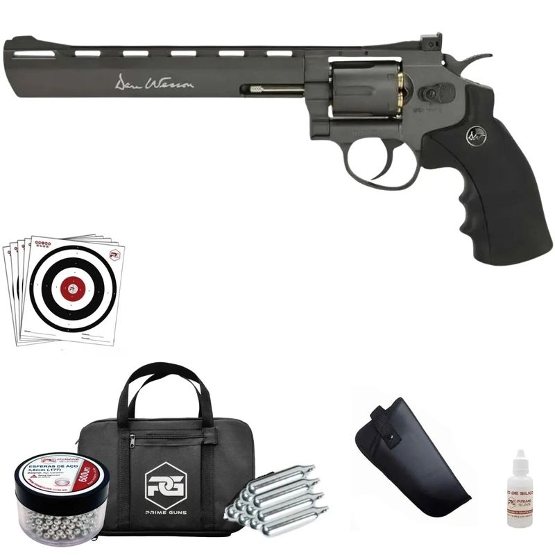 Revolver-Dan-Wesson-8--Black-Co2-Full-Metal-45mm---Coldre