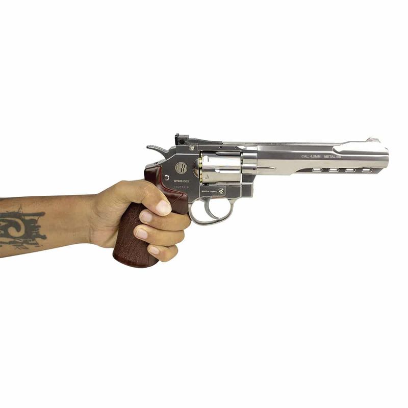 revolver-rossi-w702s-cromado-6''-co2-4,5mm-+-maleta-de-transporte