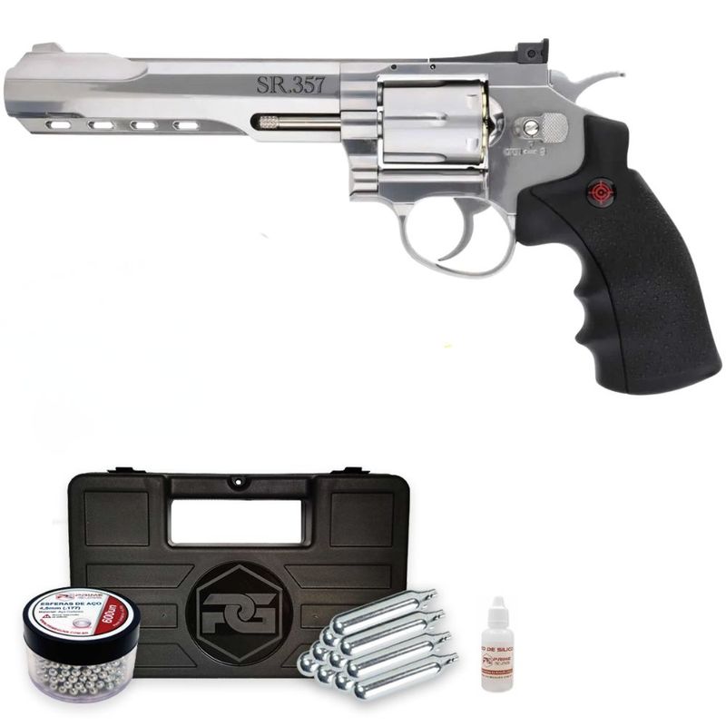 revolver-crosman-sr357-cromado-co2-metal-4-5mm-case-gripho