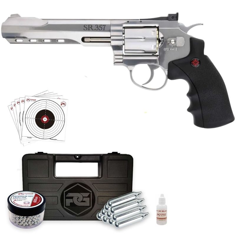 revolver-crosman-sr357-cromado-co2-metal-4-5mm-remanufaturado