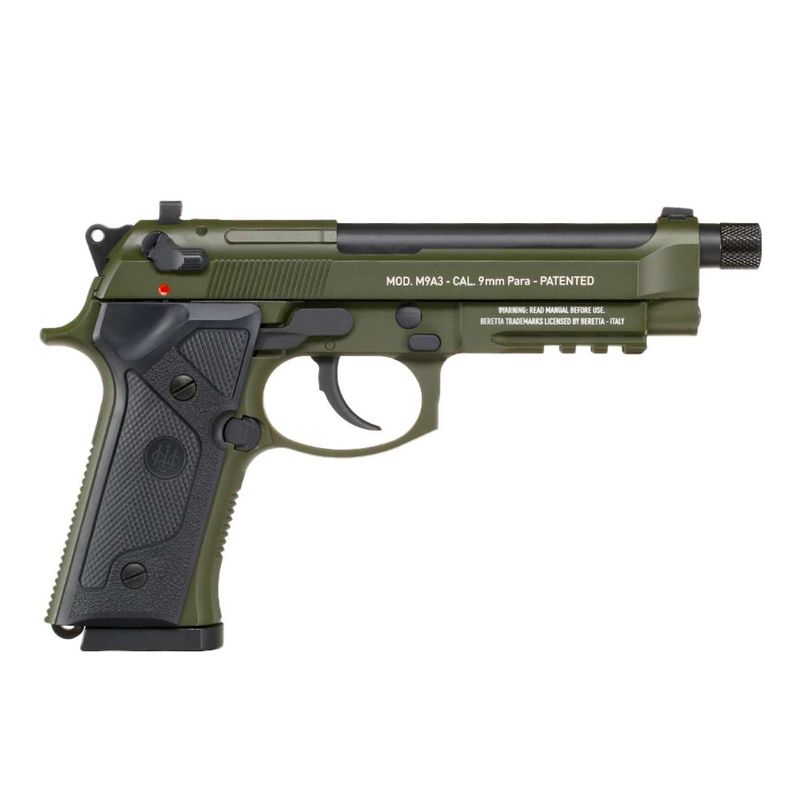 pistola-airgun-beretta-m9a3-verde-blowback-co2-4,5mm-kit