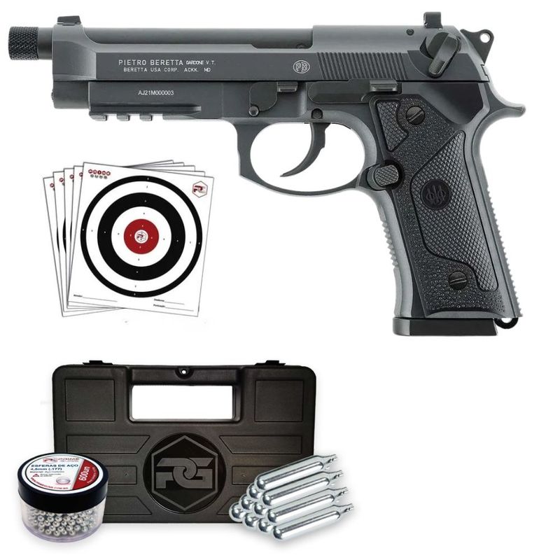 pistola-airgun-beretta-m9a3-cinza-blowback-co2-4-5mm-kit