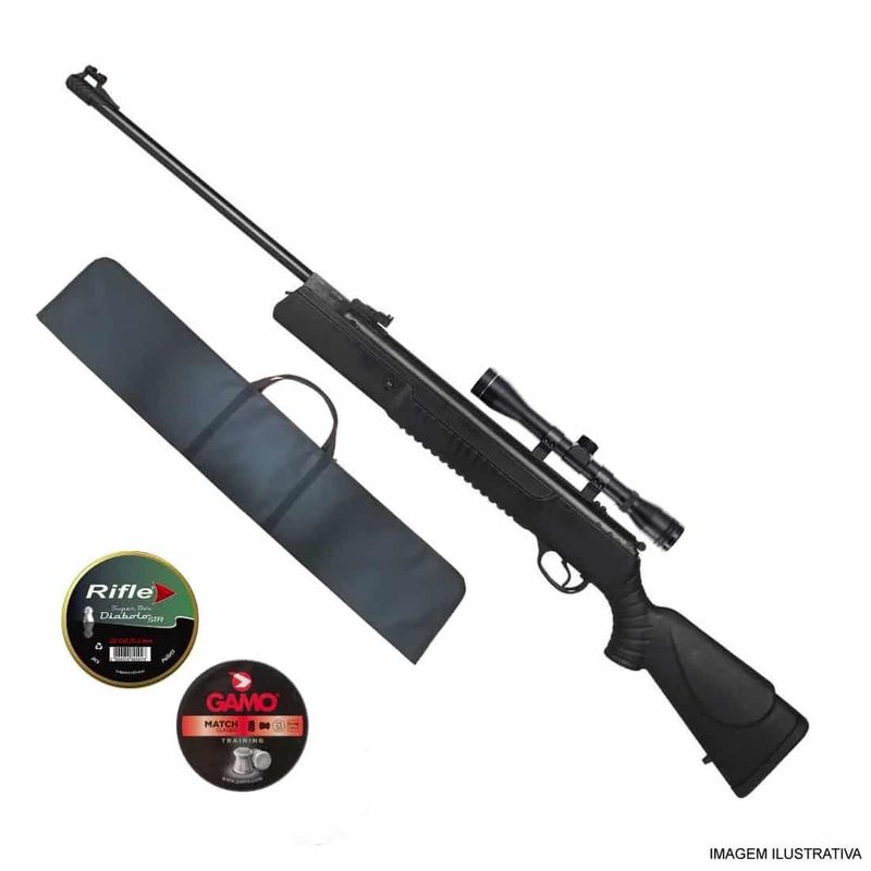 carabina-ht-80-gas-ram-5,5mm-hatsan-+-luneta-+-capa